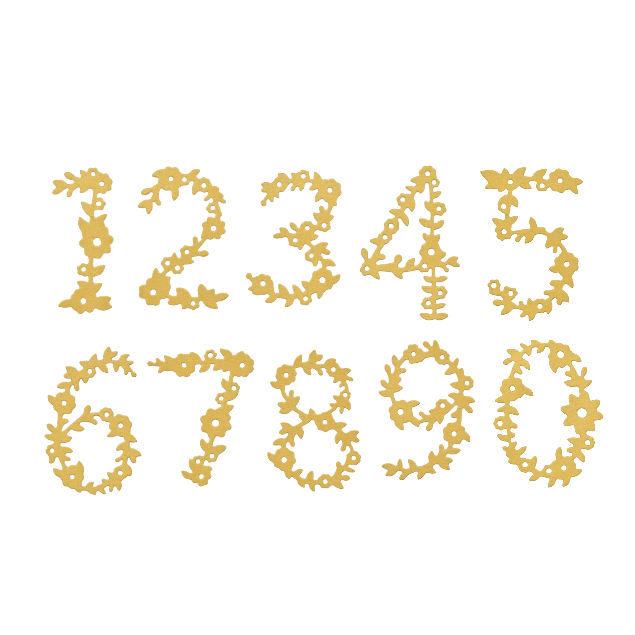 Floral Numbers - Steel Cutting Die Set